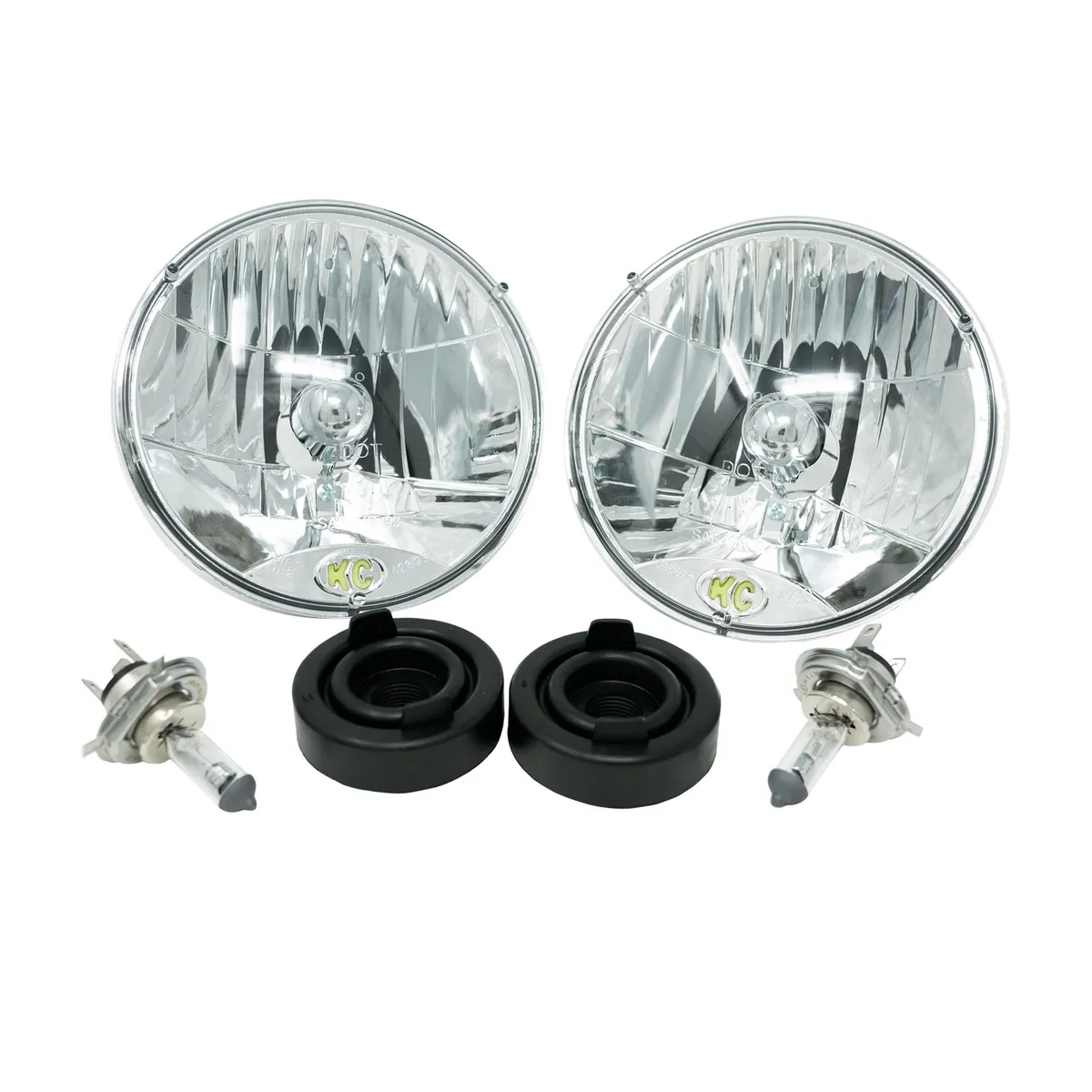 KC HiLiTES 42301 KC Headlight H4 Halogen 7in Dot 2-Light 1997-2006 Jeep Wrangler TJ product image