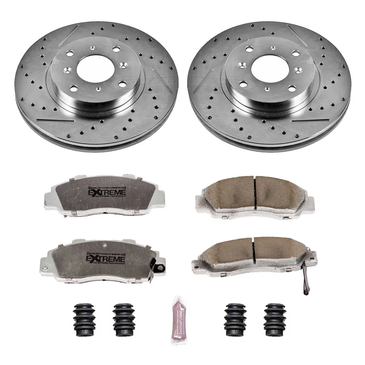 Z26 Street Warrior Upgrade Kit: Drilled/Slotted Rotors; Carbon-Fiber Ceramic Pads W/Hardware product image