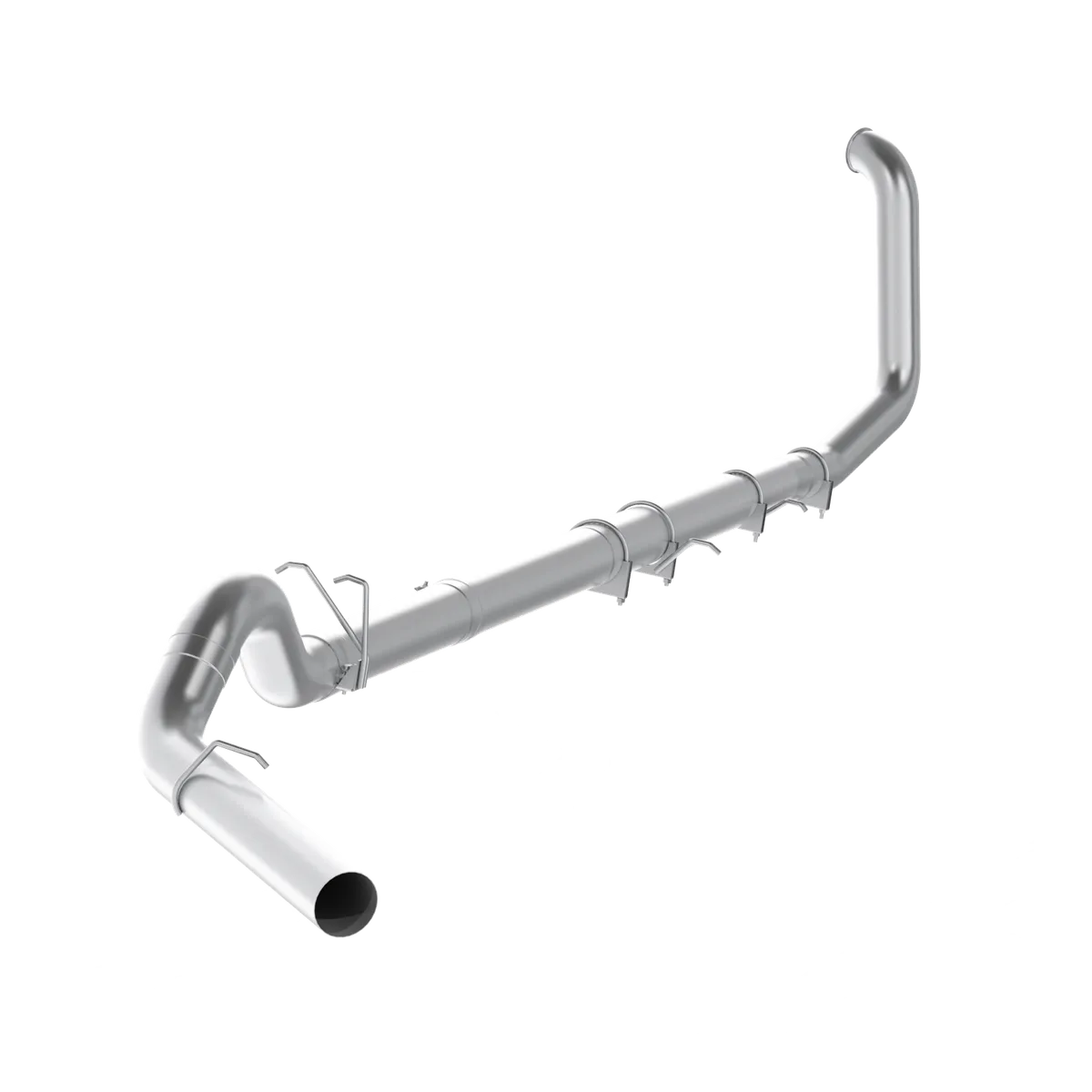Armor Lite Turbo Back Exhaust System; 5in; Incl. 4 in. Turbo Down Pipe/Adapter/Ext. Pipes/Muffler DeletePipe/Over Axle Pipe; No Tip Incl.; Single Side Exit; OffRoad; Aluminized; product image