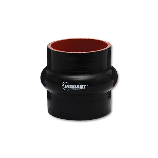 Vibrant Performance Hump Hose Coupler; 1.5 in. ID; 3 in. Length; 85 PSI Maximum Operating Pressure; 0.2 in. Wall Thickness; Black;