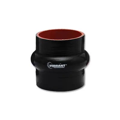 Vibrant Performance Hump Hose Coupler; 1.5 in. ID; 3 in. Length; 85 PSI Maximum Operating Pressure; 0.2 in. Wall Thickness; Black;