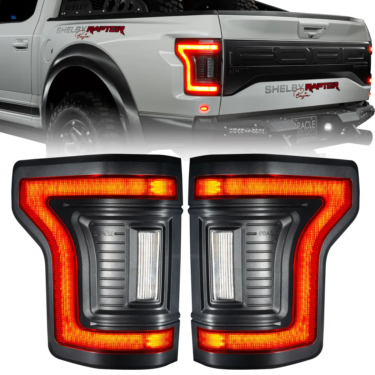 ORACLE Lighting Black Series Flush Style LED Tail Lights for 2015-2020 Ford F-150 product image