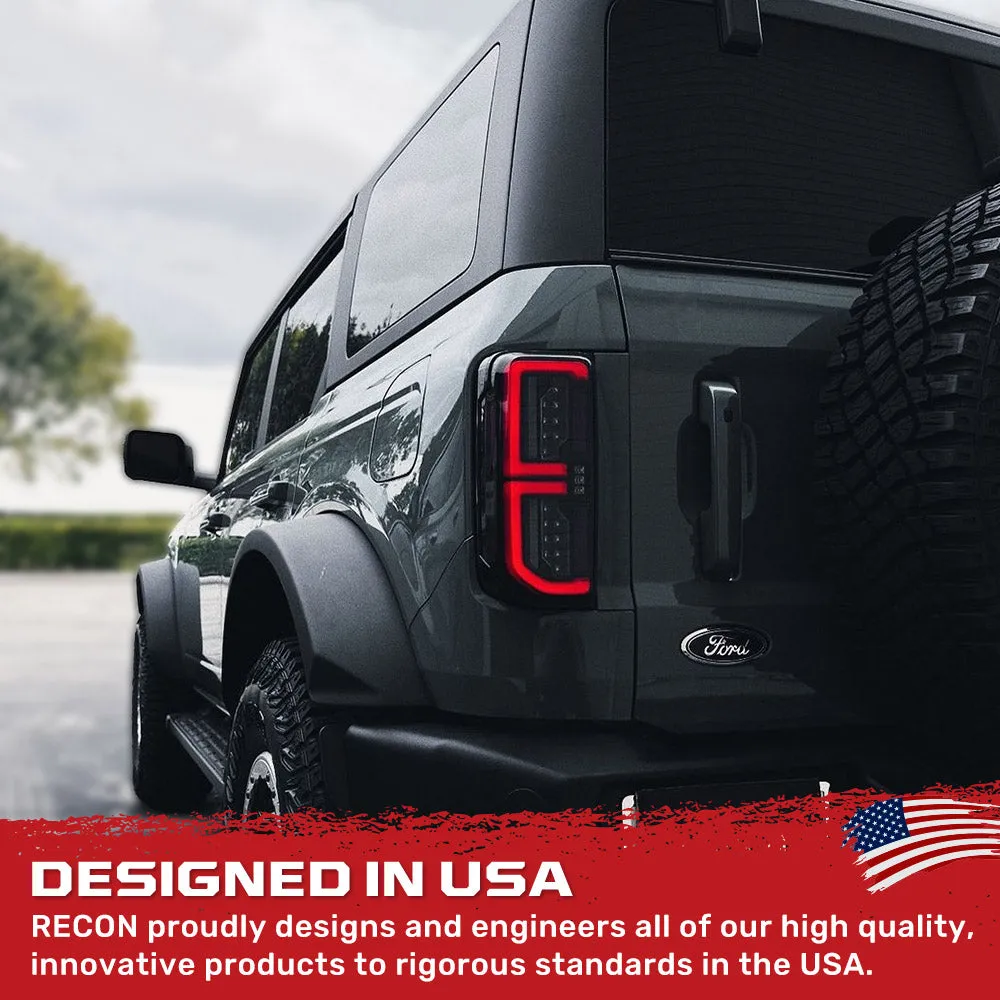 Ford 21-25 Bronco Tail Lights High-Powered Oled Bar Style Running & LED Brake Lights, Includes Oled Startup Sequence - Multiple Options product image