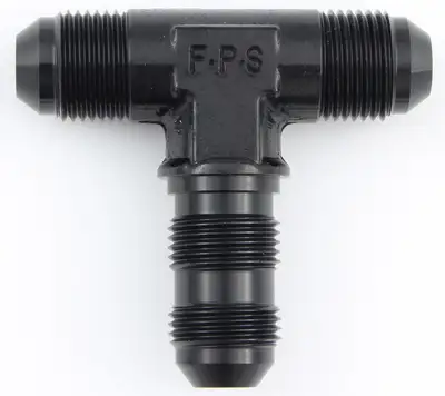 Fragola Performance Systems #3 Bulkhead Tee Fitting Black