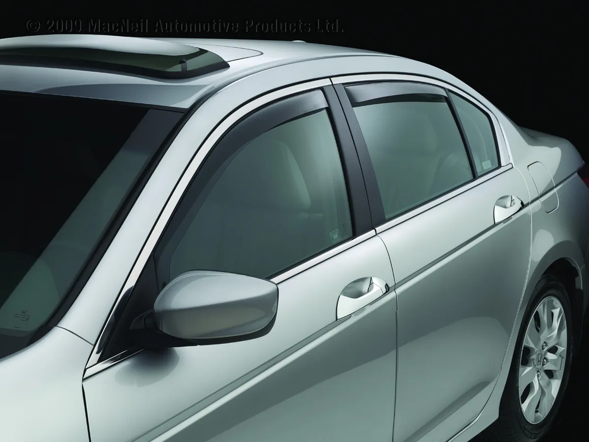 WeatherTech 2008 - 2012 Hona Accord Dark Tint Front Rear Side Window Deflectors 82474IM product image