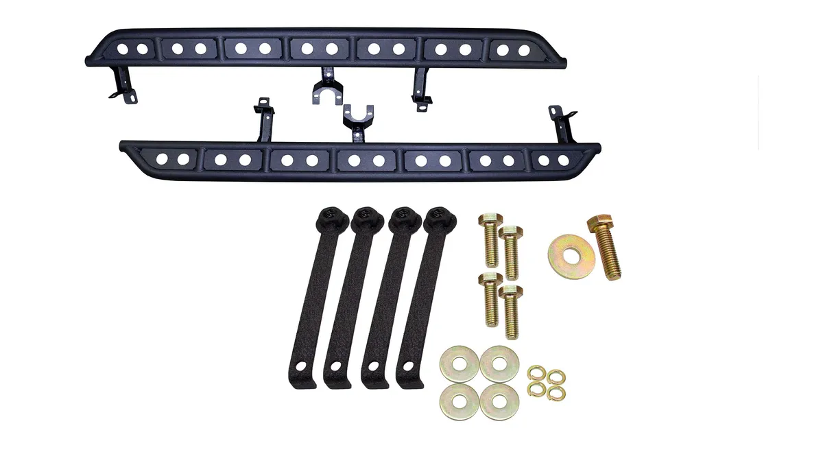 20c Gladiator Step Sliders Black Textured Powder Coat 0.120in Steel product image