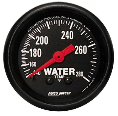 AutoMeter Gauge, Water Temp, 2 1/16", 140-280?F, Mechanical, Z Series