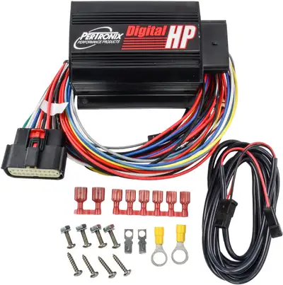 Pertronix Pertronix Digital HP Ignition System. This System Features 187 Millijoules of Spark Energy, 3 Step Rev Limiter, And Multispark to Redline, All in a Ultra Small Form Factor. Black.