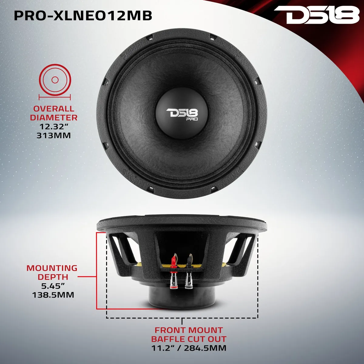 PRO 12" Neodymium Mid-Bass Loudspeaker 1000 Watts Rms 8-Ohm product image