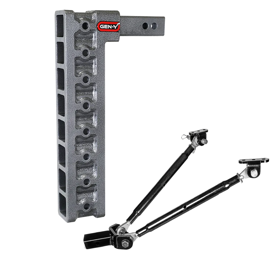 GEN-Y Hitch Mega-Duty 10in Drop Hitch w/ Dual-Ball Mount and Pintle Lock product image