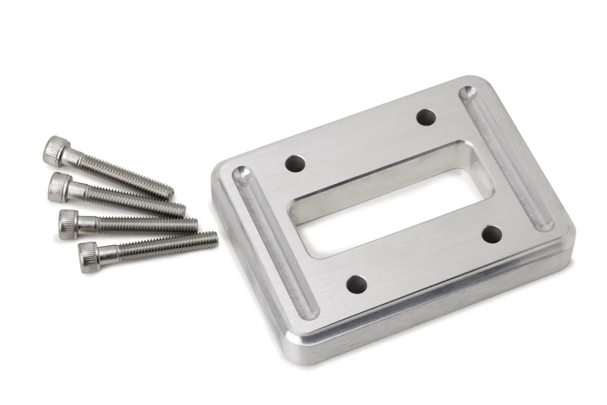 Throttle Pedal Spacer; Brushed Aluminum; Fits w/Eliminator Floor Mount Throttle Pedals; 0.5 in.; Billet Aluminum; product image