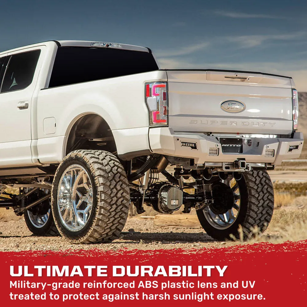 Ford Superduty F250 350 450 550 20-22 Replaces OEM LED Style Tail Lights With Blis Blind Spot Warning System Oled Tail Lights - Red Lens product image