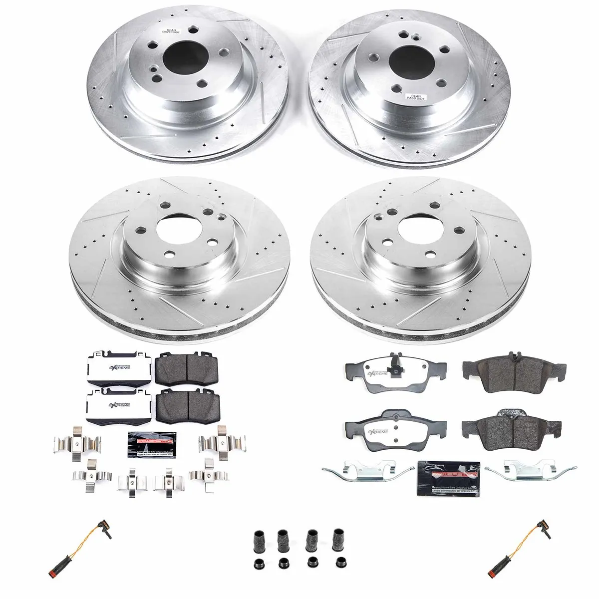 Z26 Street Warrior Upgrade Kit: Drilled/Slotted Rotors; Carbon-Fiber Ceramic Pads w/Hardware; Pad Sensors product image