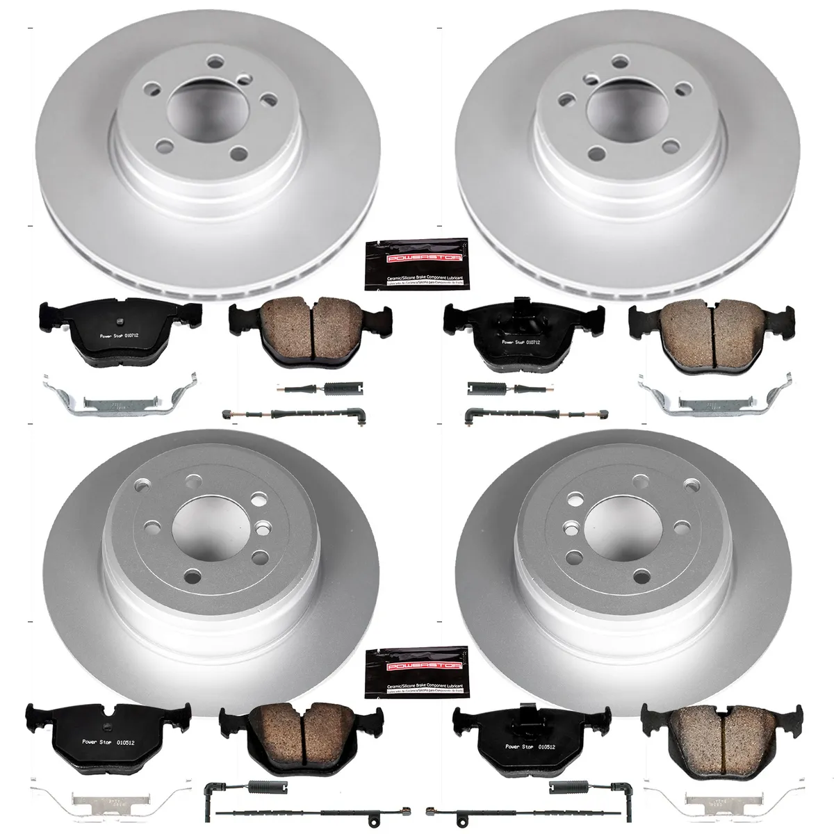 Z23 Sport Geomet Coated Rotor Kit For European Vehicles: Genuine Geomet Fully Coated Rotors; Carbon-Fiber Ceramic Pads W/Hardware; Pad Sensors product image