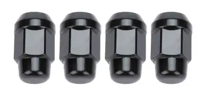 Gorilla 1/2in Acorn Bulge Black Chrome (3/4in Hex) Lug Nuts 4 Bagged