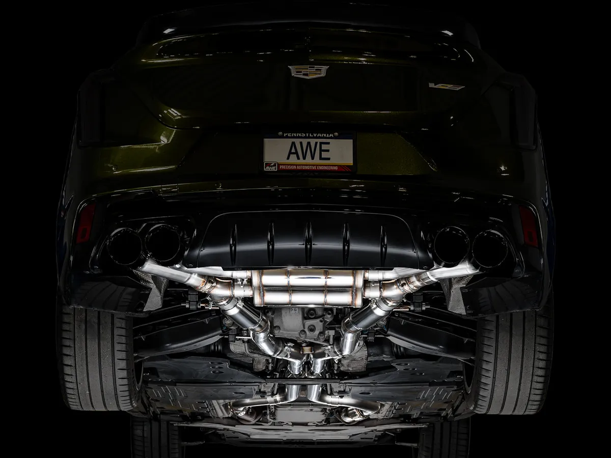 AWE SwitchPath Exhaust for Cadillac CT4-V Blackwing - Chrome Silver Tips - 3025-42436 product image