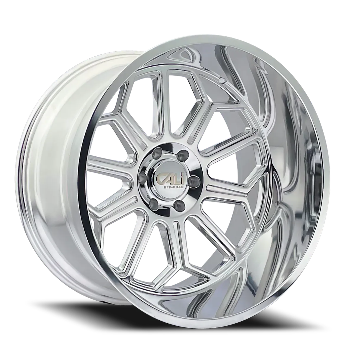 Cast Aluminum Wheels Auburn 9117 PO 20x10 Milled Spokes Polished 6 On 135 Bolt Pattern -25 Offset Cali Offroad Wheels product image