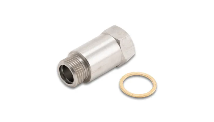 Vibrant Performance Oxygen Sensor Bung Adapter Fitting; M18 x 1.5 Thread Size; 1 Pack; 304 Stainless Steel; Thread On;