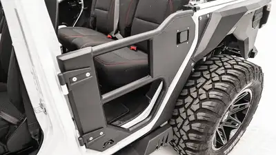 Fab Fours 18c JL 4door; Rear Door; Rattle Resistant Nonlocking Door Handles