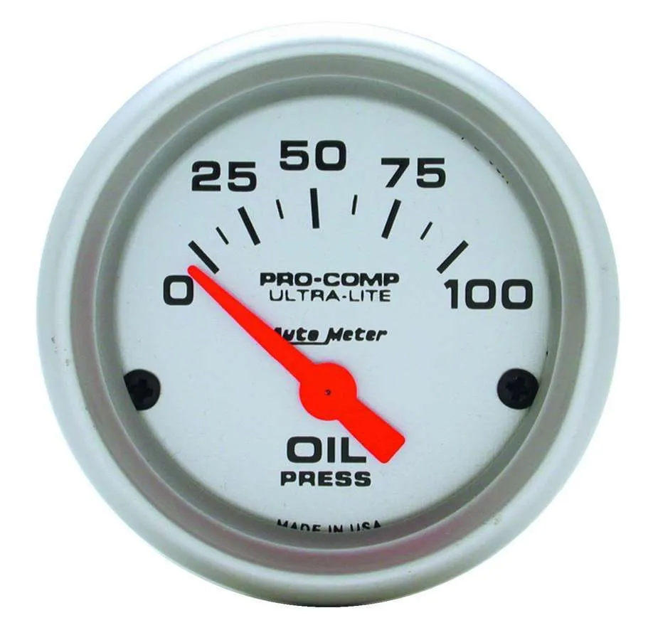AutoMeter Gauge, Oil Pressure, 2 1/16", 100psi, Electric, Ultra-Lite