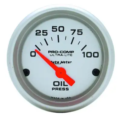 AutoMeter Gauge, Oil Pressure, 2 1/16", 100psi, Electric, Ultra-Lite