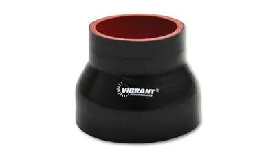 Vibrant Performance Reducer Coupler; 3 in. Inlet ID; 4 in. Outlet ID; 4.5 in. Length; 18 PSI Maximum Operating Pressure; 0.2 in. Wall Thickness; Black;