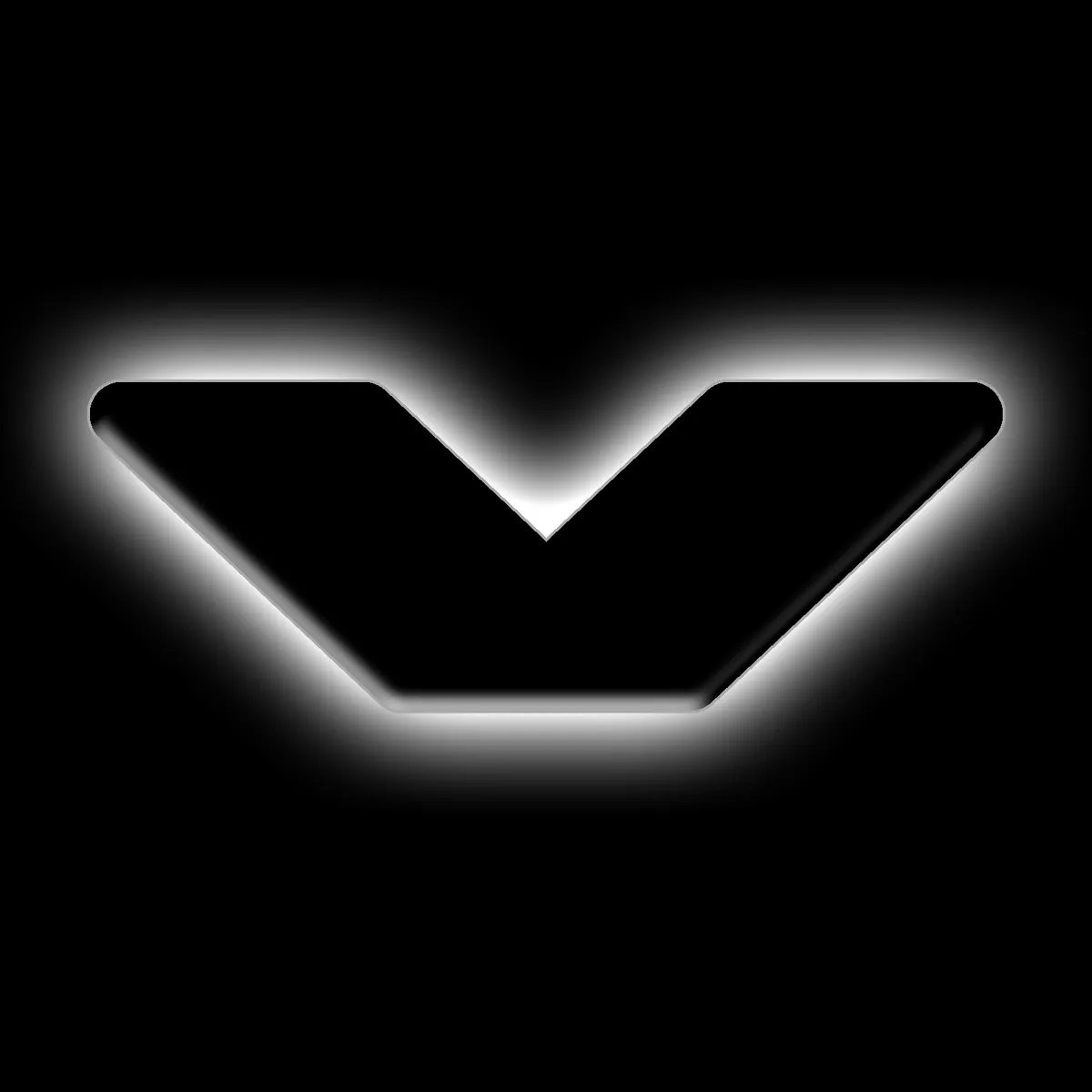 ORACLE Lighting Universal Illuminated LED Letter Badges - Matte Black Surface Finish - V product image