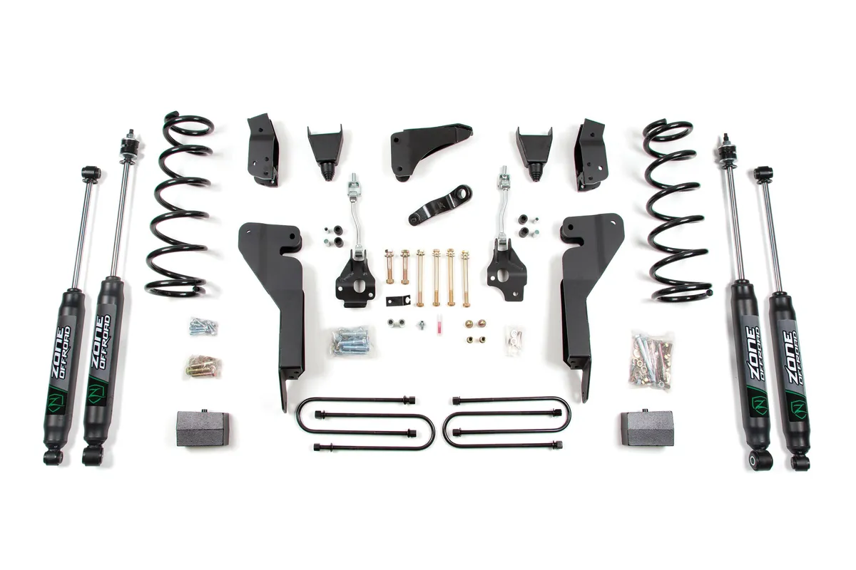 08 Dodge RAM 2500 6 Inch Lift Kit With 3.5 Inch Axle Gas With Nitro Shocks Zone Offroad product image