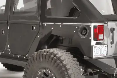 Fab Fours 0718 Jeep Unlimited 4DR Rear Replacement Fender Matte Black