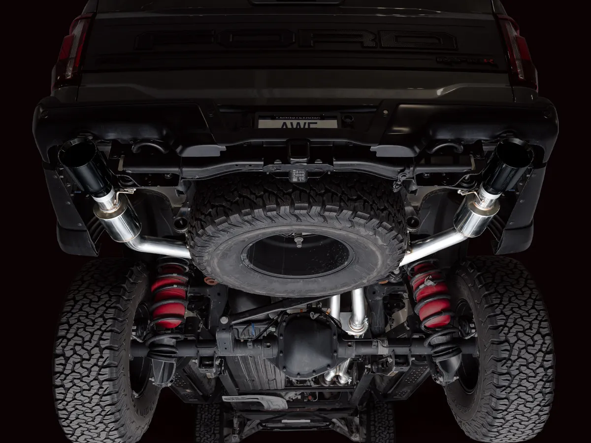 AWE SwitchPath™ Exhaust for Gen 3 Raptor R - Diamond Black Tips product image