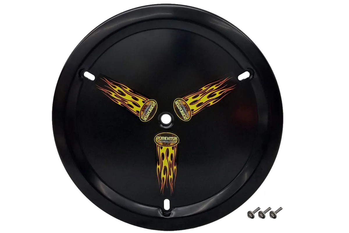 Dominator Race Body Wheel Cover Aluminum Bolt-On 15in Black
