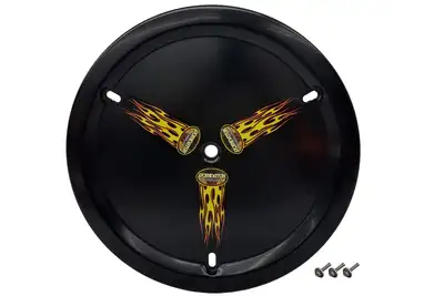 Dominator Race Body Wheel Cover Aluminum Bolt-On 15in Black