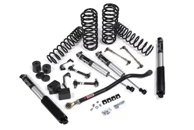 JKS 2018-2024 Jeep Wrangler JL J-Venture 3.5 Inch Lift Kit 4 Door w/Fox 2.5 Performance Series Shocks HD Rate Coils JSPEC