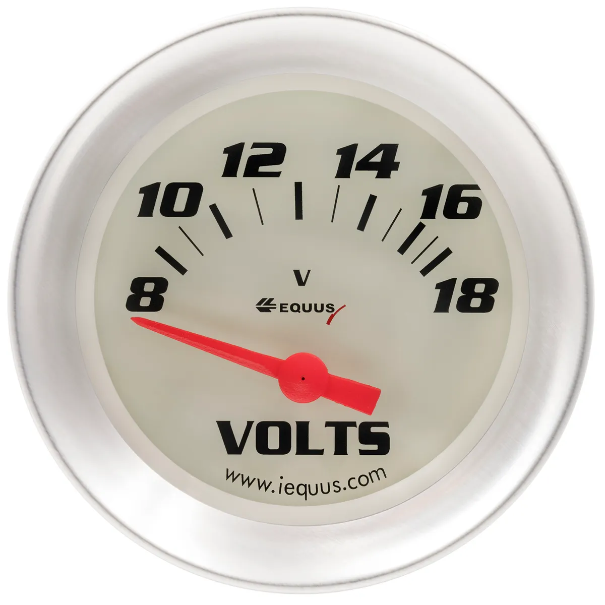 2-5/8 Dia Voltmeter Gauge Silver 8-18 Volts product image