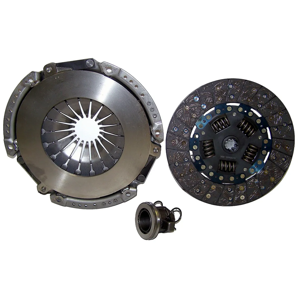 1994-1999 Cherokee XJ w/ 4.0L engine; Includes 1 - 52104098 Plate & Disc Kit 1 - 53008342 Clutch Bearing 2000-2001 Cherokee XJ w/ Diesel engine; Includes 1 - 52104098 Plate & Disc Kit 1 - 53008342 Clutch Bearing 1993-1996 Grand Cherokee ZJ w/ 4.0L eng product image