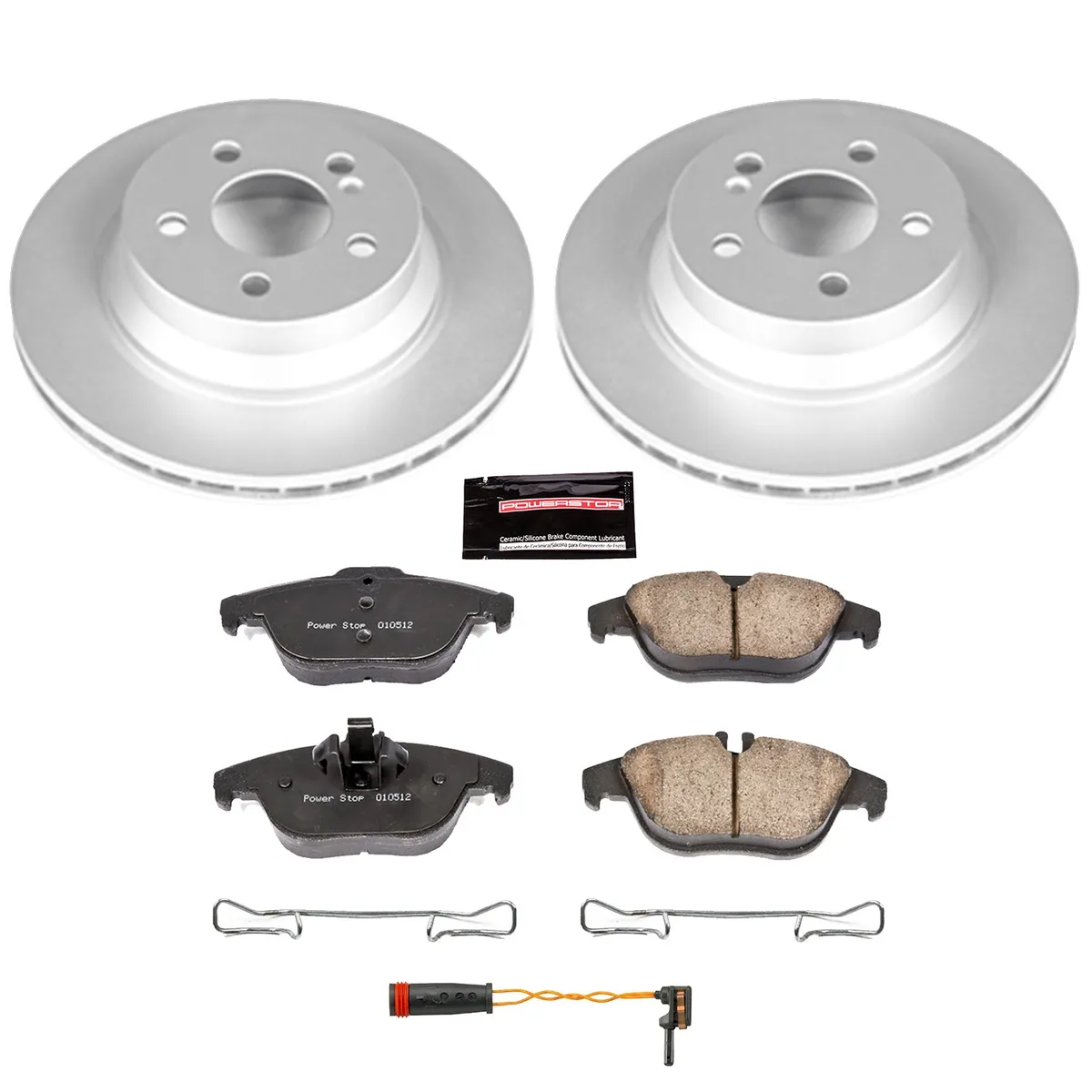 Z23 Sport Geomet Coated Rotor Kit For European Vehicles: Genuine Geomet Fully Coated Rotors; Carbon-Fiber Ceramic Pads W/Hardware; Pad Sensors product image