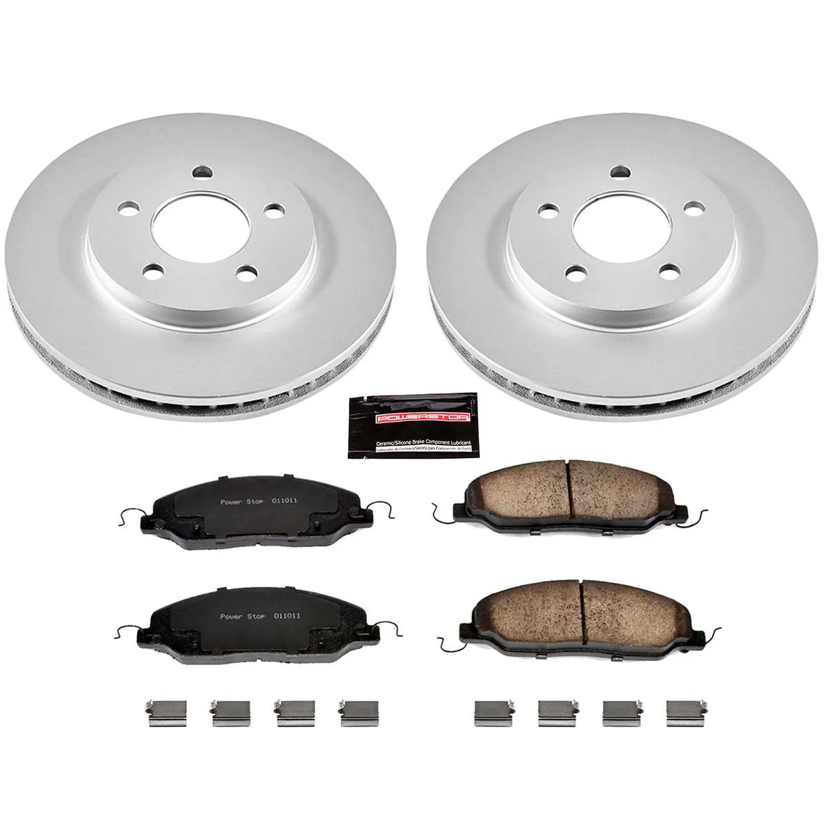 Z17 Geomet Coated Rotor Kit: Genuine Geomet Fully Coated Rotors; Ceramic Pads W/Hardware product image