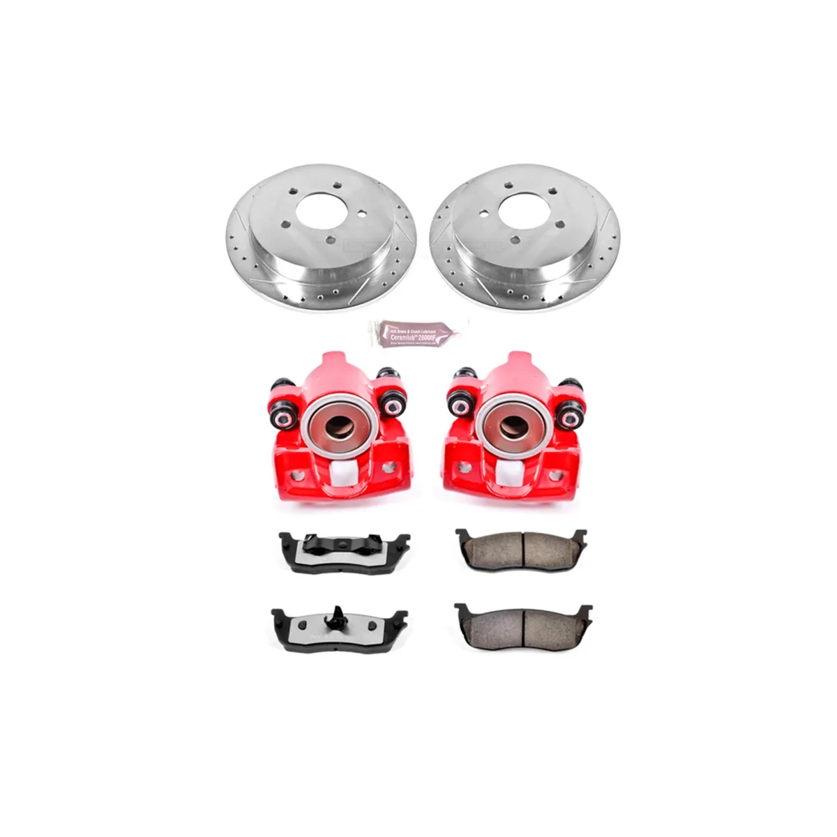 Z36 Truck/Tow Upgrade Kit: Drilled/Slotted Rotors; Carbon-Fiber Ceramic Pads; Powder Coated Calipers product image