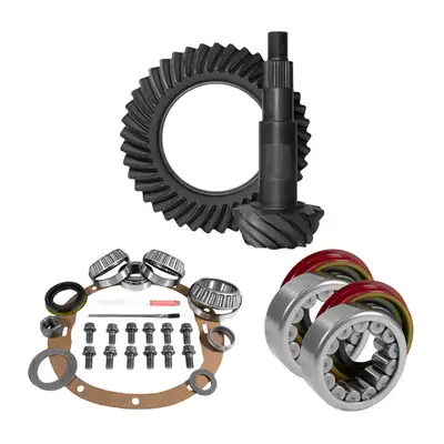 Yukon Gear and Axle 8.5 Inch GM 4.56 Rear Ring & Pinion, Install Kit, Axle Bearing, 1.78 Inch Case Journal USA Standard