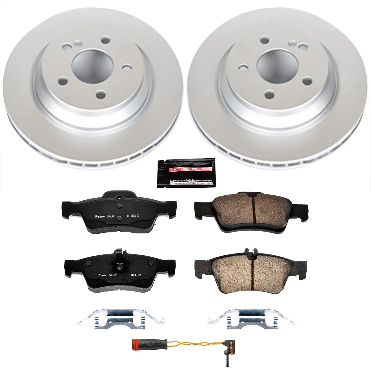 Z23 Sport Geomet Coated Rotor Kit For European Vehicles: Genuine Geomet Fully Coated Rotors; Carbon-Fiber Ceramic Pads W/Hardware; Pad Sensors product image