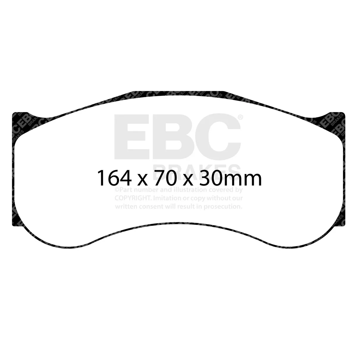 EBC SR-21 Series Racing Brake Pads; Front; 30mm Thickness; Fits AP Racing CP6268 D62/Brembo Nascar Front 07.7614 Bigger Verion Type B21 Family; product image