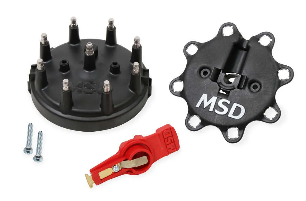 MSD Blk Dist. Cap/Rtr Kit Msd/Ford v8 Tfi