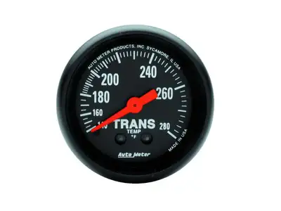 AutoMeter Gauge, Transmission Temp, 2 1/16", 140-280?F, Mechanical, 8ft., Z Series