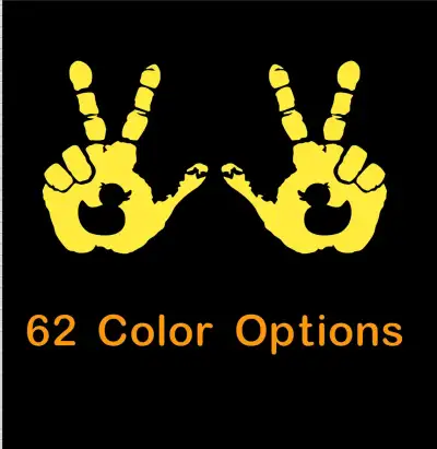 Hect Creations Hect Creations Rubber Duck Hand Wave Decal Set for Jeep Mirrors