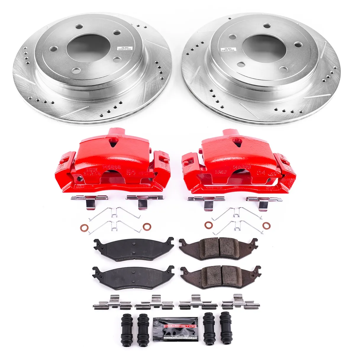 Z23 Evolution Sport Upgrade Kit: Drilled/Slotted Rotors; Carbon-Fiber Ceramic Pads; Powder Coated Calipers product image
