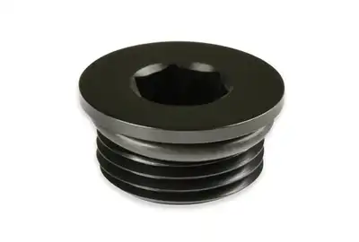 Synergy Manufacturing Earl's -8 AN Port Plug w/ O-Ring Seal, Black Anodized Aluminum