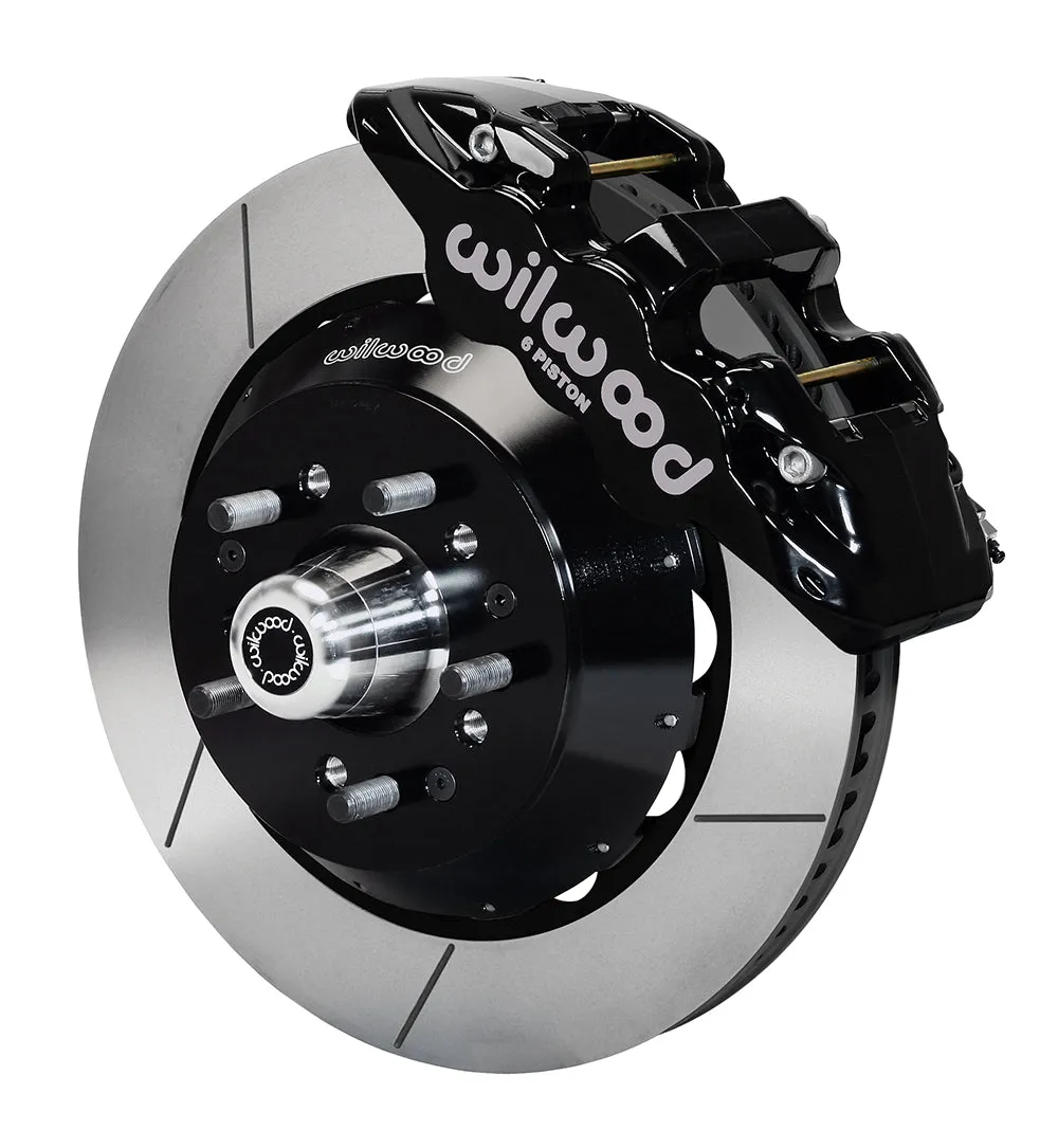 Wilwood AERO6 Front Hub Kit 14.00 Drilled-Red WWE ProSpindle product image