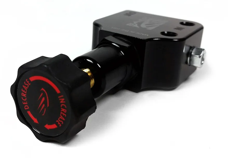 Baer Brakes Black General Fit Adjustable Proportioning Valve, Inline, with 3/8-24 Fittings product image
