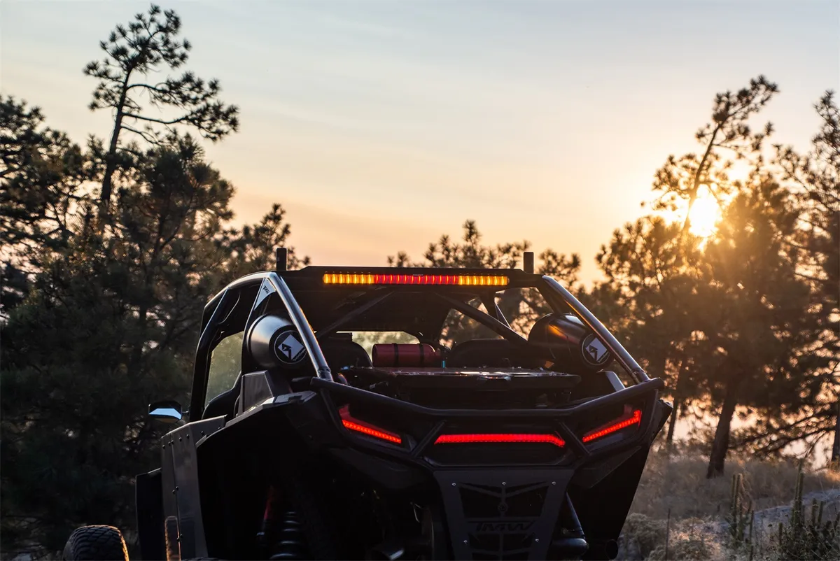 RIGID 28 inch Rear Facing LED Chase Bar with 27 Pre-Programmed Modes And 5 Colors, Black Housing, Race Compliant For Series Requiring Strobing Blue, Amber, Green And Red, Surface Mounts Included product image