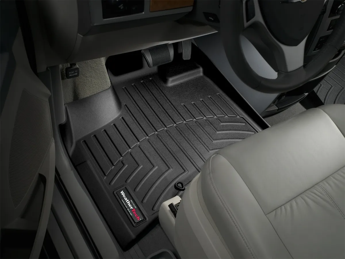 2008 + Chrysler Town and Country Black Front FloorLiner / 2008 + Dodge Grand Caravan Black Front FloorLiner product image